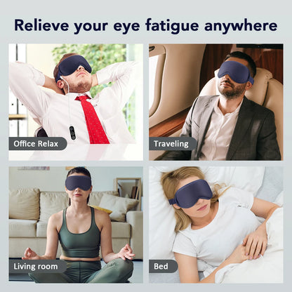 Electric Heated Eye Mask with Hot Compress for Eye Strain & Dark Circles