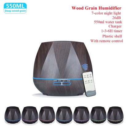 "Ultrasonic Aromatherapy Essential Oil Diffuser and Humidifier with Remote Control – 300ml 500ml 1000ml – Naturally You Balance"