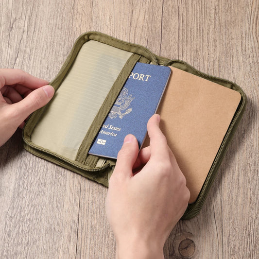 Canvas Pocket Journal Cover – Zippered Organizer for Notebook, Passport, Pens & Travel Gear | Naturally You Balance