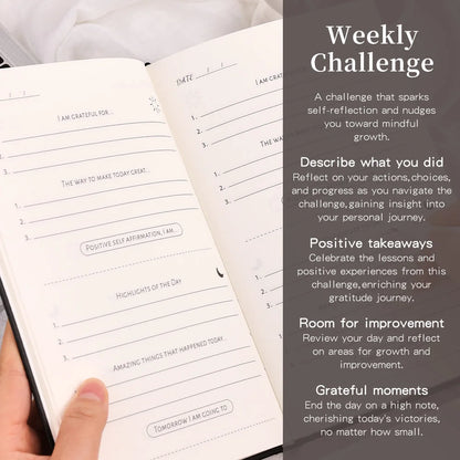 Daily Gratitude Journal – Undated 5-Minute Reflection & Empowerment Planner with Affirmations | Naturally You Balance

