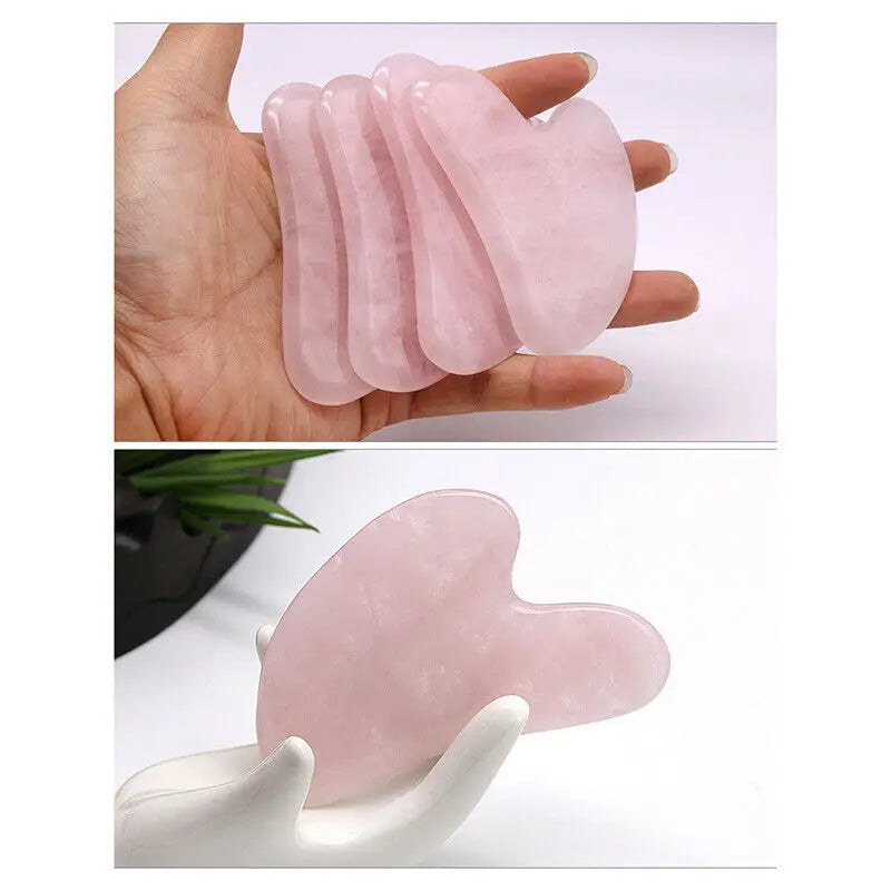 Rose Gua Sha Massage Tool – Sculpting Facial & Neck Scraper for Glowing Skin | Naturally You Balance