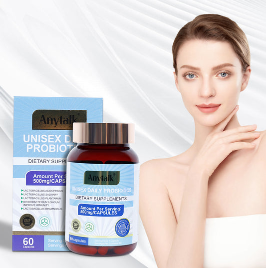 Probiotics for Men & Women – 60 Billion CFU
Daily digestive & immune support with 10 strains + prebiotics.