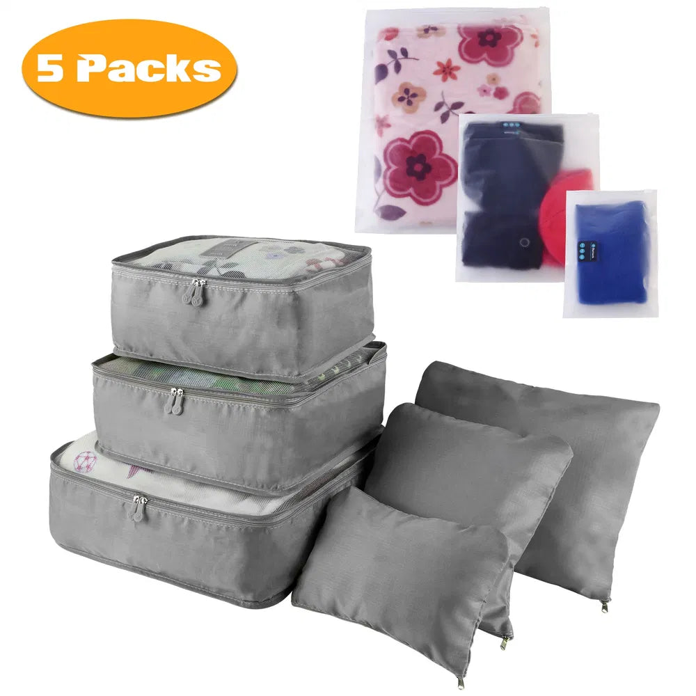 9-Piece Travel Packing Cubes Set – Water-Resistant Luggage Organizer Bags
