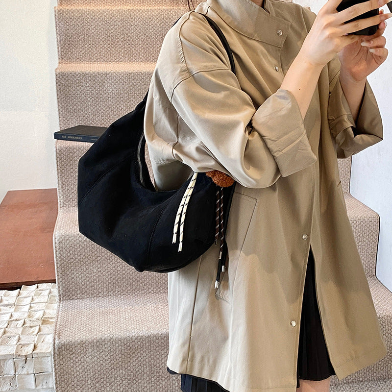 Retro Suede Fleece Large-Capacity Minimalist Underarm Crossbody Bag