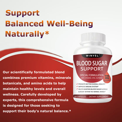Blood Sugar Complex – Cinnamon, Bitter Melon & Chromium
Supports healthy blood sugar levels & energy balance – 60 capsules.