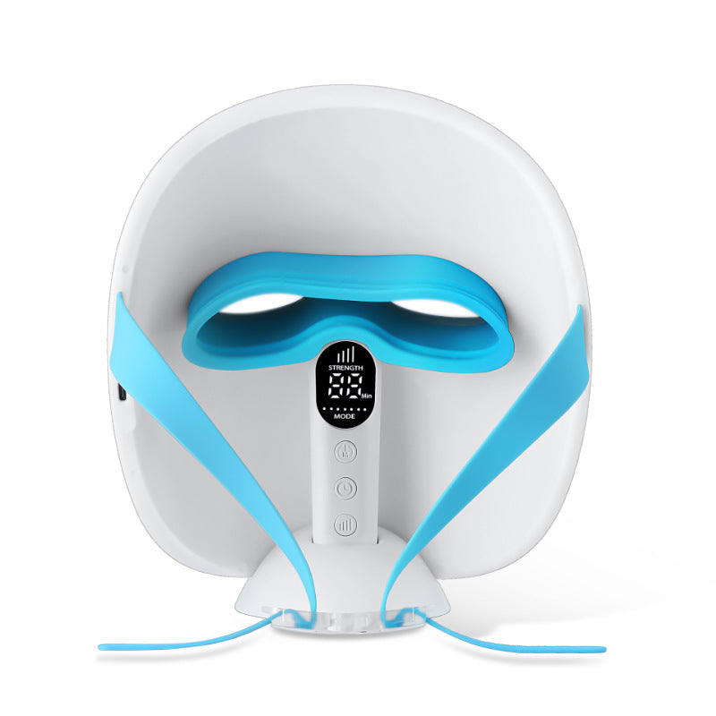 Skincare routine using LED light therapy facial mask