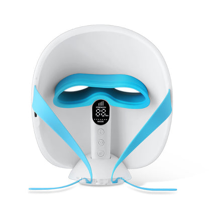 Skincare routine using LED light therapy facial mask
