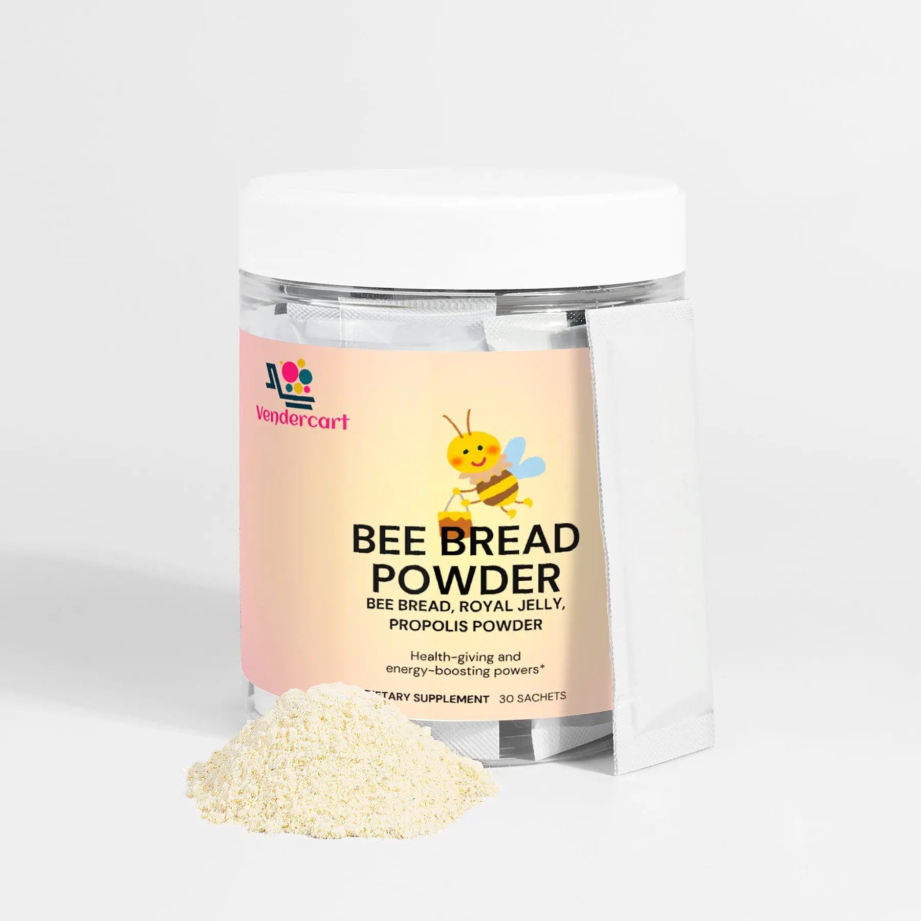 Bee Pearl Powder – Energy, Immunity & Skin Support
Royal Jelly • Propolis • Bee Bread • Vitamin C – 30 Sachets