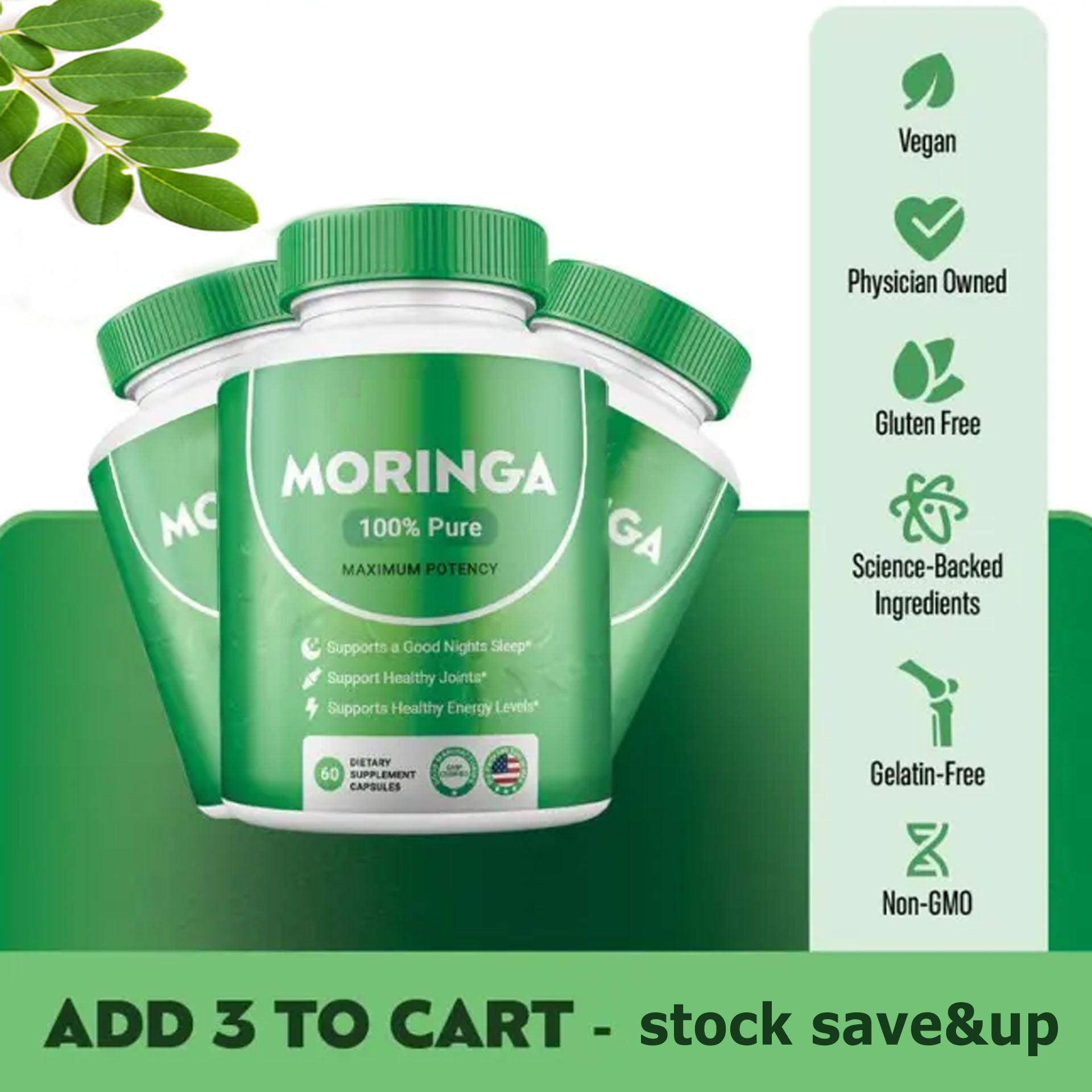 Moringa Capsules – Energy, Immunity & Metabolism
Pure moringa leaf for plant-based vitality, immune defense & natural energy.
