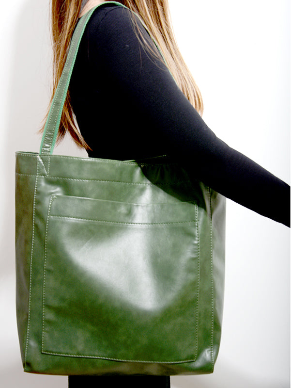 Everyday retro shoulder tote bag styled for shopping and casual outings