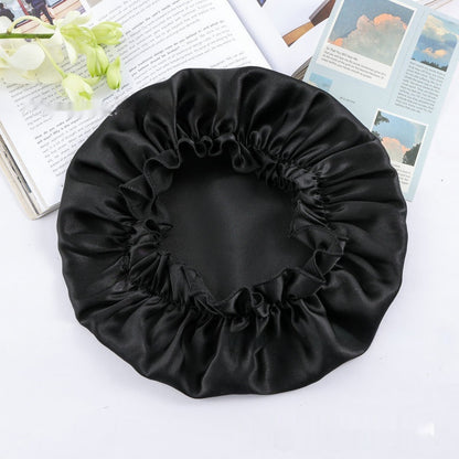 Women’s smooth satin hair protection cap suitable for four-season wear