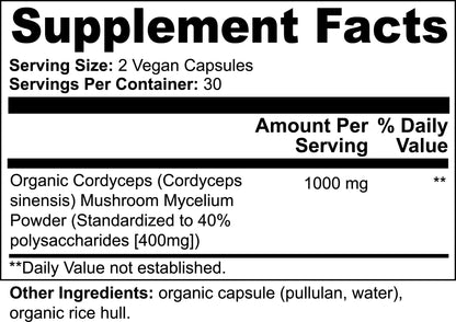 Premium Cordyceps Mushroom Immune Boost, Energy, And Recovery Support