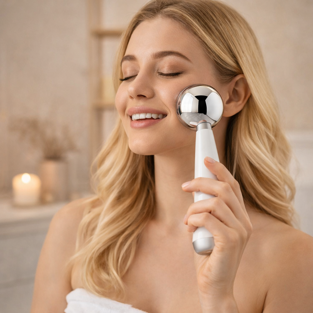 Stainless Steel Ice Roller – Cooling Facial Massage Tool