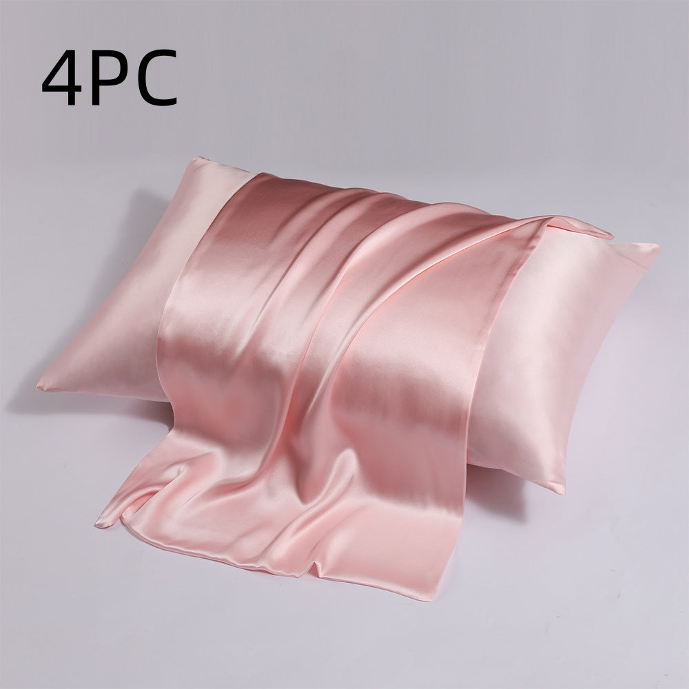 Zipper Silk Double-sided Pillowcase Household  (2)
